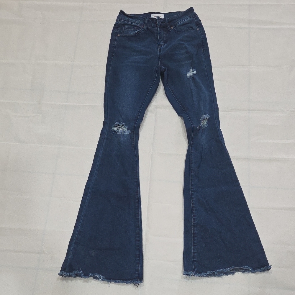 BAMBOO Dark Blue Flare Jeans